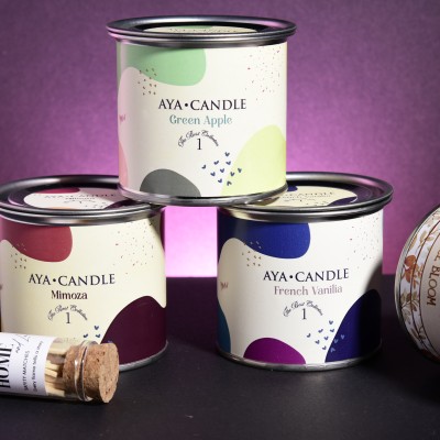 Vanilya Tonka Mum | AYA Candle – El Yapımı Soy Wax Mum