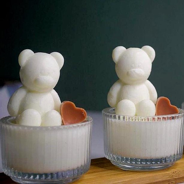 Kişiselleştirilmiş Kokulu Cam Kavanoz Mum | Baby Shower Teddy Ayı Mum Hediyeleri