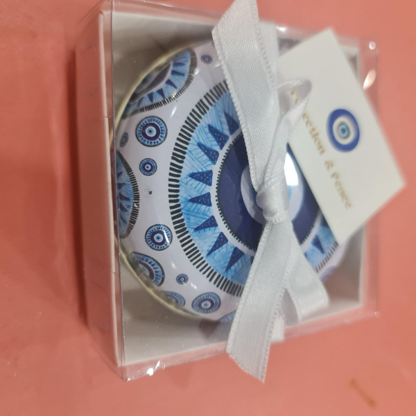 Nazar Boncuğu Tasarımlı Mum