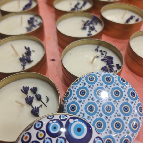 Nazar Boncuğu Tasarımlı Mum