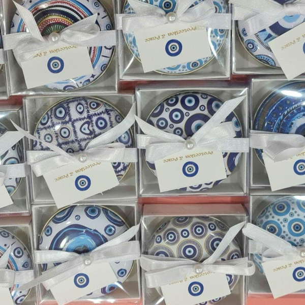 Nazar Boncuğu Tasarımlı Mum